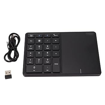 【中古】【未使用】ワイヤレステンキー 2in1テンキー22キーBT4 22 4GタイプC充電500mAhバッテリーポータブルテンキーUSBポータブルレシーバー付きテンキーおよびラ
