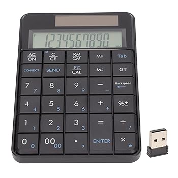 【中古】【未使用】ワイヤレステンキー 29キー電卓テンキーパッド スリム外部テンキーキーボード ラップトップPCコンピュータポータブル用サイレント財務会計キーボ