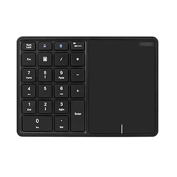 【中古】【未使用】ワイヤレステンキー タッチパッド付きキーボードテンキー 2 4Gワイヤレステンキー テンキー Bluetoothテンキー Type C 充電式テンキー テンキー