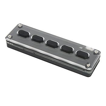 【中古】【未使用】ミニ 5 キー キーパッド プログラミング マクロ キーパッド Bluetooth ワイヤレス USB 有線デュアル モード ショートカット ミュート 多機能 PC 12,110円