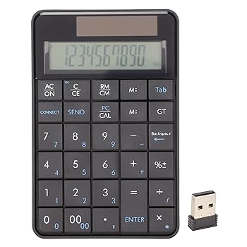 【中古】【未使用】ワイヤレステンキー 2 in 1ワイヤレステンキー2 4Gデジタルディスプレイ数字キーボード 会計電卓付き 学校 ホームオフィスビジネス用