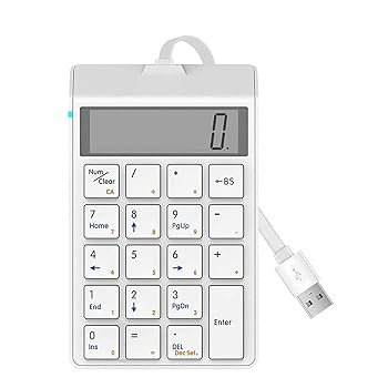 【中古】2 in 1 USBテンキー計算機 19キー 数字パッドキーボード ノートパソコン PC 用 キー付き より耐久性に優れ 長さは最大5フィートです