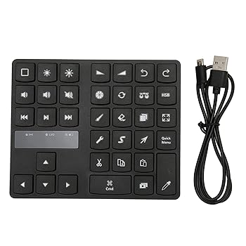 【中古】Buetooth キーパッド 用 ワイヤレス ショートカット ドローイング キーボード タイプ C 充電 35 キーロング スタンバイ OS X グラフィック タブ