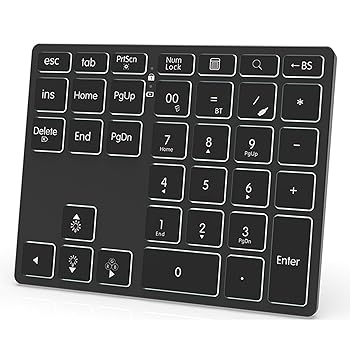 【中古】【未使用】テンキー 3種接続対応 テンキー ワイヤレス テンキー Bluetooth テンキー 2 4G テンキー 有線 35キー 7色バックライト付き テンキーボード レシ