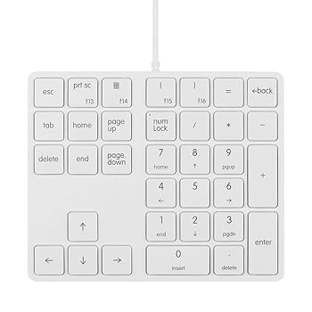 【中古】【未使用】数字キーパッド 有線 34キーポータ ブルキーパッド USB外付け ミニスリムキーボード テンキー キーボード カーソルキー テンキーパッド