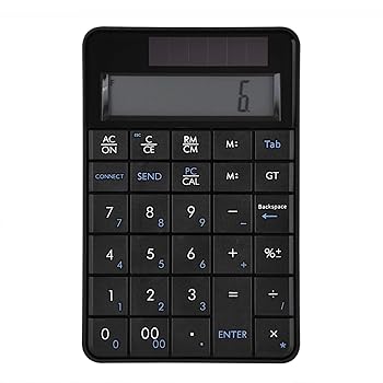 【中古】ワイヤレステンキー 多機能ソーラーパワー2 in 1 29キーテンキー 電卓 オフィス用クリアLCDディスプレイ付き テンキー 電卓 コンピュータ｜AJIMURA-SHOP