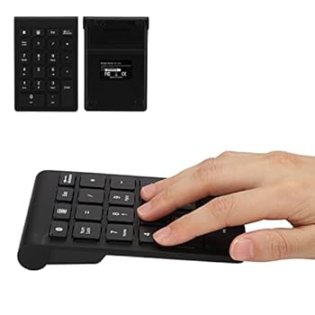 【中古】【未使用】22キーテンキーパッド、Android Mac用ミニキーボード、5.0、人間工学に基づいたデザイン、長いバッテリー寿命、シザーフットキーキャップ構造(ブ
