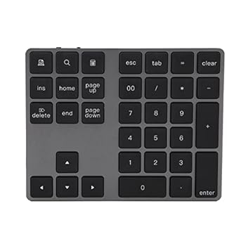 【中古】【未使用】ノートパソコン用テンキーパッド、テンキー付きキーボード ブラック 34 キー ミニテンキーワイヤレス テンキーパッド PC 用 USB テンキーパッド