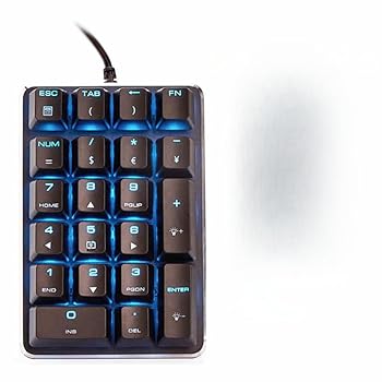 【中古】【未使用】Geyaziu 機械的なテンキーのキーパッドのコンピュータ ラップトップの外的な緑茶の赤いシャフトのレジ係の財政はワイヤーで縛った (青軸です,ブ