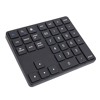 【中古】【未使用】Bluetooth テンキー、2.4G ワイヤレステンキーテンキー、35 キー、ラップトップ、デスクトップ PC 用の充電式財務会計テンキー (黒)