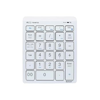 【中古】【未当て嵌める】MCO Bluetoothテンキー 白いこと TENBT02／WH top1-ds-2446598 [目あたらしい分かりやすい荷作り] パソコン・周辺機器-テンキー-マウス・キーボード・入力機器