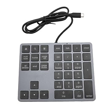 【中古】【未使用】USB テンキー、USB C 3.1 有線テンキー、USB 3.0 ポート 2 つと Type C ポート 1 つ、ノートパソコン、デスクトップ PC 用の 34 キースリムミニ