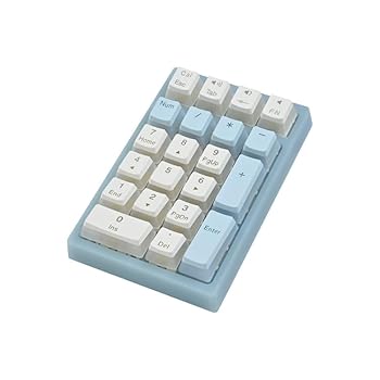 【中古】【未使用】メカニカルテンキー 21キー 21キー テンキー バンキング用 青と白 (ブラック)