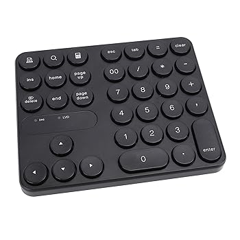 【中古】Bluetooth テンキー、35 キーワイヤレステンキーパッド、ポータブル財務会計キーボード、電池式、丸型キーキャップ付き