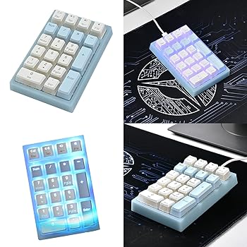 【中古】【未使用】機械式番号テンキー 21 キーホットスワップ可能なテンキーコード付きバックライト付きキーパッド USB C テンキーパッドラップトップ PC デスクト