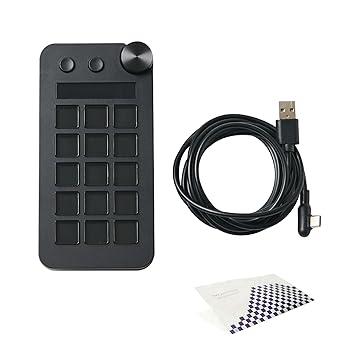 【中古】【未使用】MBox N1 テンキー型左手デバイス(ブラック/149.6×75.6×36.29(14.52)mm)＆おもてな紙セット PC作業 ワンタッチ テンキー 電卓 ショートカット