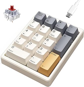 【中古】【未使用】Levienyテンキー メカニカル 17キー テンキー 有線 USB接続 テンキー Type Cミニキーボード付き Windows PC ノートパソコン 対応 金融レジ係セキ
