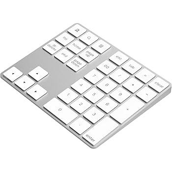 【中古】【未使用】HeyDearアルミニウム製 Bluetoothワイヤレス 34キーのスマート テンキー/数字キーッパッド、MacsとPCs向けのデザイン (Black)