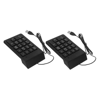 【中古】PRETYZOOM 2個 銀行 金融 キーボード 有線 USB 数字 外付け 数字 パッド ノートパソコン コンピュータ 数字 キーパッド 数字 パッド7キーボード