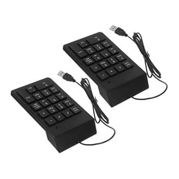 【中古】Tofficu 2個 銀行 金融 キーボード 数字 パッド ノートパソコン用 USB キーパッド 数字 キーパッド 有線 数字 キーパッド 数字7パッド7キーボー
