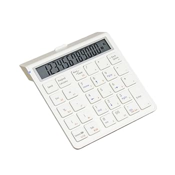 【中古】KDBT 電卓 テンキー Bluetooth ワイヤレス テンキー 充電式 薄型 軽量 携帯 便利 静音 設計 会計 財務 計算 数字 入力 ツール ディスプレイ 付き