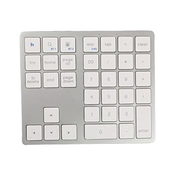 【中古】少数キーボードコンパクト35キーメカニカルキーボード|サイレントワイヤレスタイピング、個人PC用の効率的な数キーパッド、人間工学的およびポー