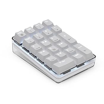 【中古】【未使用】leatflly(リートフライ)メカニカルテンキーパッド 21キーミニチュアテンキー、ブルースイッチとホワイトバックライト付きでゲーム体験を向上 12,197円