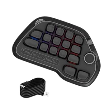【中古】SLXLYH メカニカルナンバーパッド プログラム可能 17キー ホットスワップ可能 USBテンキーパッド PBT キーキャップ付き RGBバックライト付き La(