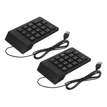 【中古】LABRIMP 2個 銀行財務キーボード ポータブル数値キーパッド 有線数字キーパッド ミニNumpad キーパッドUSB数値 キーボードのテンキー プラスチッ