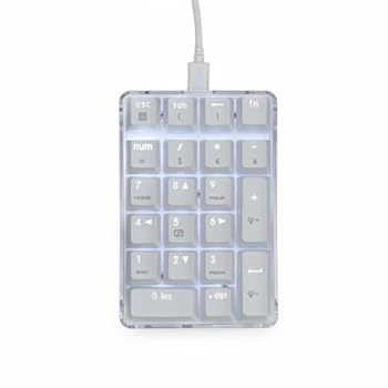 【中古】【未使用】xbiez 人間工学に基づいた21キーメカニカルテンキーパッド 丈夫なブルースイッチとソフトバックライトテンパッドアクセサリー付き