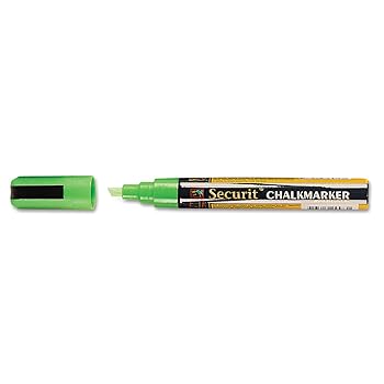 【中古】Securit液体チョーク、マーカー、Chisel、アソートカラー4 /パック