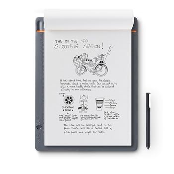 【中古】Wacom Bamboo Slate A4スマートパッド、クリップボードスキャナー、紙に描かれた絵、スマートフォンやタブレットに対応Android、iOS、Windows、