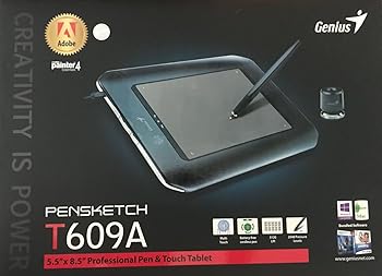 【中古】Genius Pensketch T609A プロフェッショナルペン\u0026タッチタブレット 5.5インチ x 8.5インチ Corel Painter Essentials 4