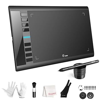 【中古】UGEE M708 グラフィクス絵を描くこと経口避妊薬、UGEE M708 10 x 6in 大型絵を描くこと経口避妊薬 8つの熱っぽい手がかり付き添い人、8192気泡管水準器の剪断応力のパッシブスタイ
