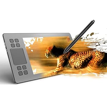 【中古】描画タブレット、ワイヤレスグラフィックタブレット、10x6インチ5080タイプCインタフェース、Windowsの10/7/8 / XP/Vistaまたはより高いとLPIス