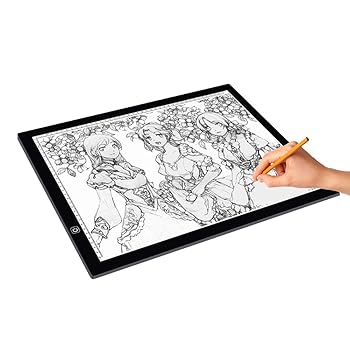 【中古】【未使用】描画タブレット、ワイヤレスグラフィックタブレット、USBケーブル＆電源アダプタと8W 5V LEDのUSB三つのレベルの明るさ調アクリルスケールコピー