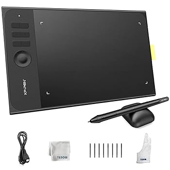 【中古】XP-PEN Star06C V2 10x6インチ グラフィックタブレット デジタル図面タブレット 8192 レベル圧力 バッテリーフリー スタイラス 描画ペン タブレ