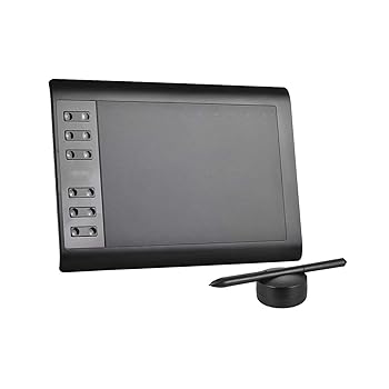 【中古】グラフィックタブレット 無線電池のないスタイラス12 + 10ショートカットキーを持つ10×6インチデジタルグラフィック描画タブレット DIYの塗装グ