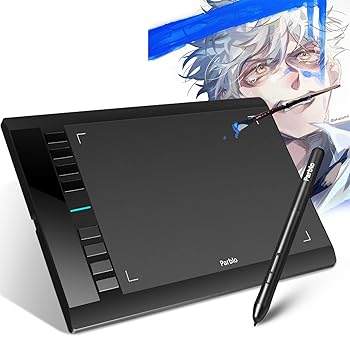 【中古】【未使用】Parblo A610 V2 グラフィックドローイングタブレット アートタブレット ホットキー8個付き 10 x 6インチ 大面積 バッテリーフリースタイラス 819