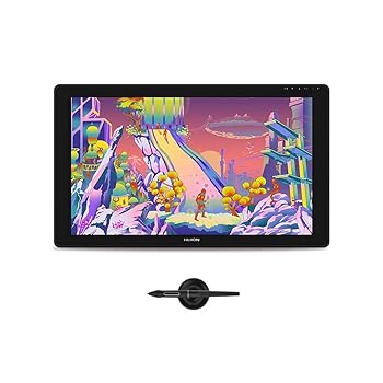 【中古】【未当て嵌める】HUION 液ため桶 液晶書き込み経口避妊薬 Kamvas 24 Plus 23.8in QHD 2.5Kの解像力と大画面 申し受ける不必要書き込みPW517 専用照明ランプ付き添い人