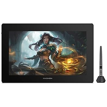 【中古】【未使用】GAOMON PD1621 タッチ可能 4K UHD グラフィックペンディスプレイ 15.6インチ NTSC105% チルトサポート 8192レベルパッシブペン AP51 Mac/Windows