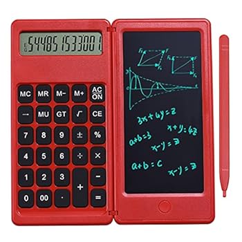 【中古】SHYPYG 折りたたみ式電卓＆6インチLCDの書き込みタブレットデジタル図面パッド12桁のディスプレイのスタイラスペン消去ボタンロック機能 (Color