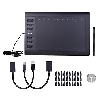 【中古】10x6in職業的グラフィック絵を描くこと経口避妊薬12急行列車手がかり、8192気泡管水準器蓄電池不必要のスタイラス/ 30個の書き込み先/ペンクリッ