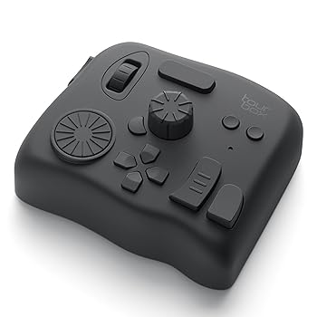 【中古】TourBox Elite 左手デバイス 無線 Bluetooth プロ向け 2台同時接続 触覚フィードバック 動画編集 写真編集 イラスト制作 Premiere Pro DaVinci R