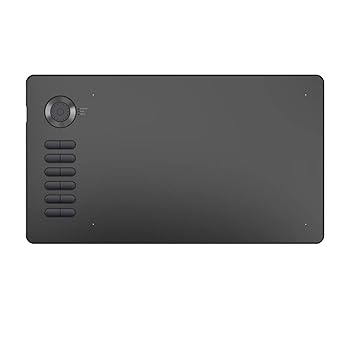 【中古】画板 10x6 インチのグラフィックタブレットのデジタル描画タブレット 12 キーとスクロールホイール 8192 レベルのバッテリー不要ペン付き (Color