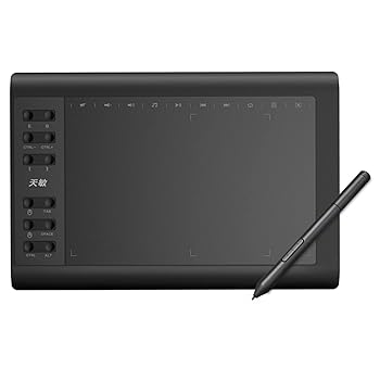 【中古】ALXFFBN G10デジタルアートグラフィックス描画タブレット10x6インチ超軽量アート作成スケッチバッテリー不要のスタイラス8ペン先8192レベル圧力1