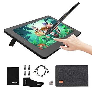【中古】ALXFFBN BT-12HDTポータブル11.6インチHDH-IPSタッチスクリーンLCDグラフィックス描画タブレット1366*768ディスプレイサポート8192傾斜機能付き|AJIMURA-SHOP
