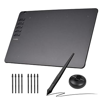 【中古】ALXFFBN T906 グラフィック描画タブレット バッテリー不要のスタイラス付き超薄型アート作成スケッチ 8 ペン先 8192 レベル筆圧 10 個のカスタマ