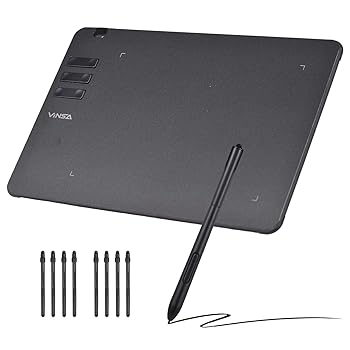 【中古】SIMBAE T605 グラフィック描画タブレット バッテリー不要のスタイラス付き超薄型アート作成スケッチ 8 ペン先 8192 レベル筆圧 6 つのカスタマイ