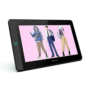 【中古】BOSTO BT-13HDK ポータブルグラフィック描画タブレット 13.3 インチ H-IPS LED スクリーンディスプレイ デジタルアート描画パッド 8192 圧力レベ
